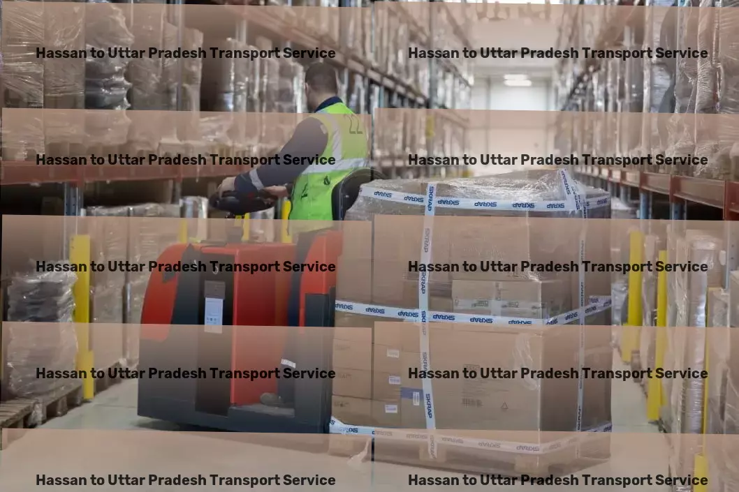 Hassan to Uttar Pradesh Transport A new era of streamlined shipping awaits! - Warehousing and distribution