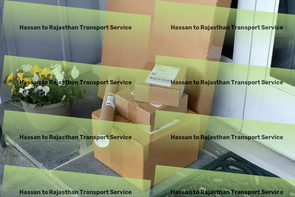 Hassan to Rajasthan Transport Specialized package logistics