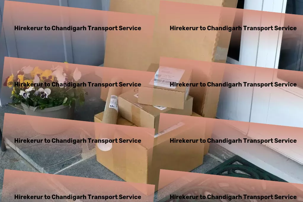 Hirekerur to Chandigarh Transport Cross-state courier services