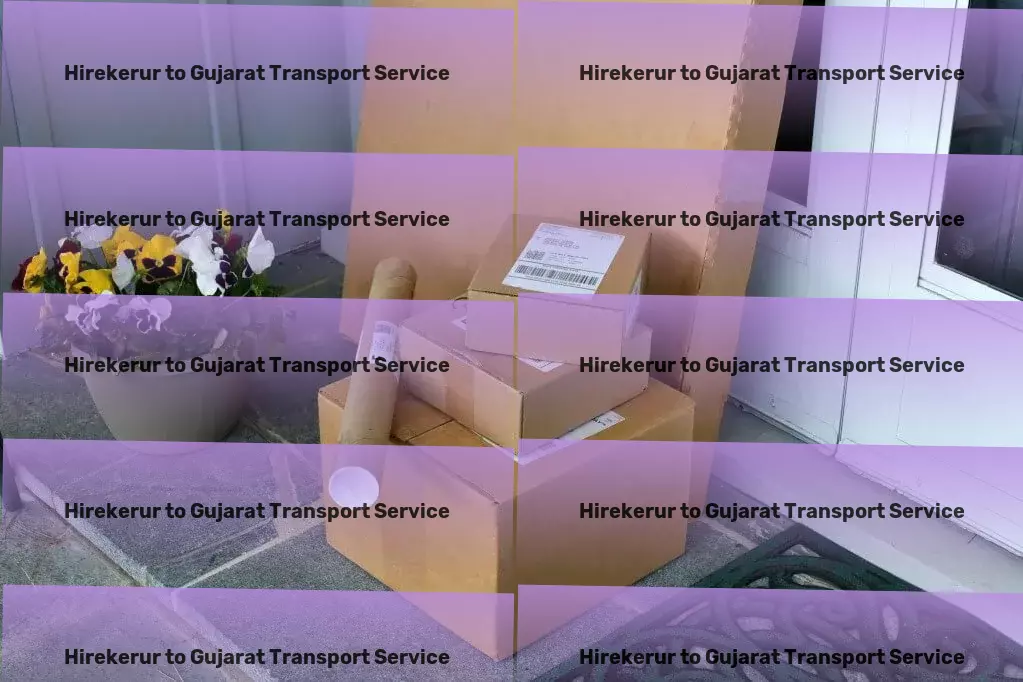 Hirekerur to Gujarat Transport Large item logistics