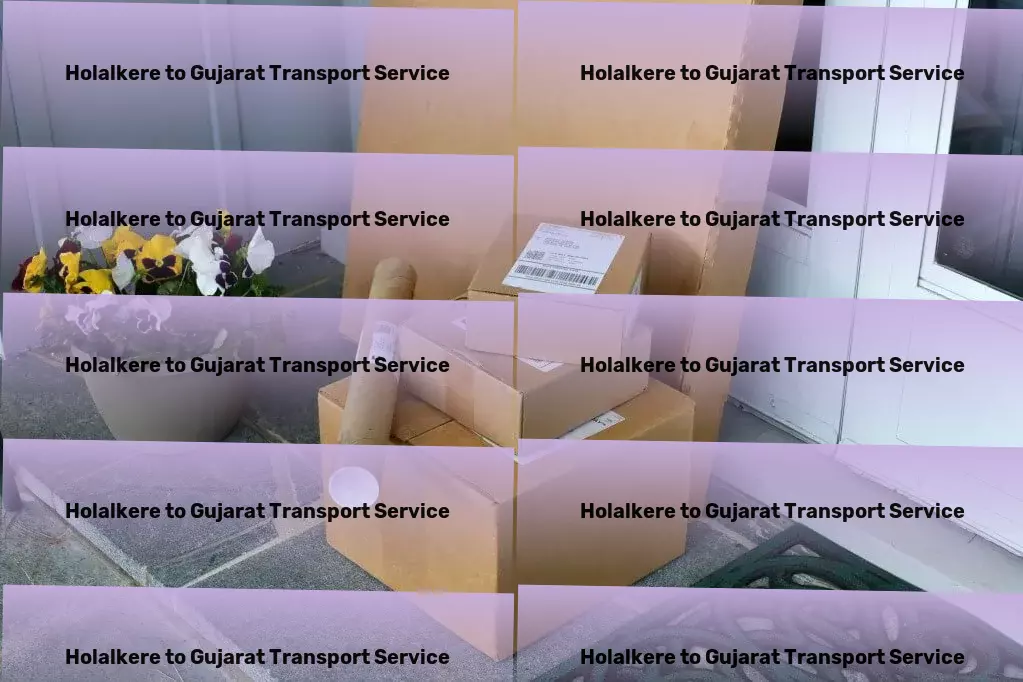 Holalkere to Gujarat Transport Parcel freight networks