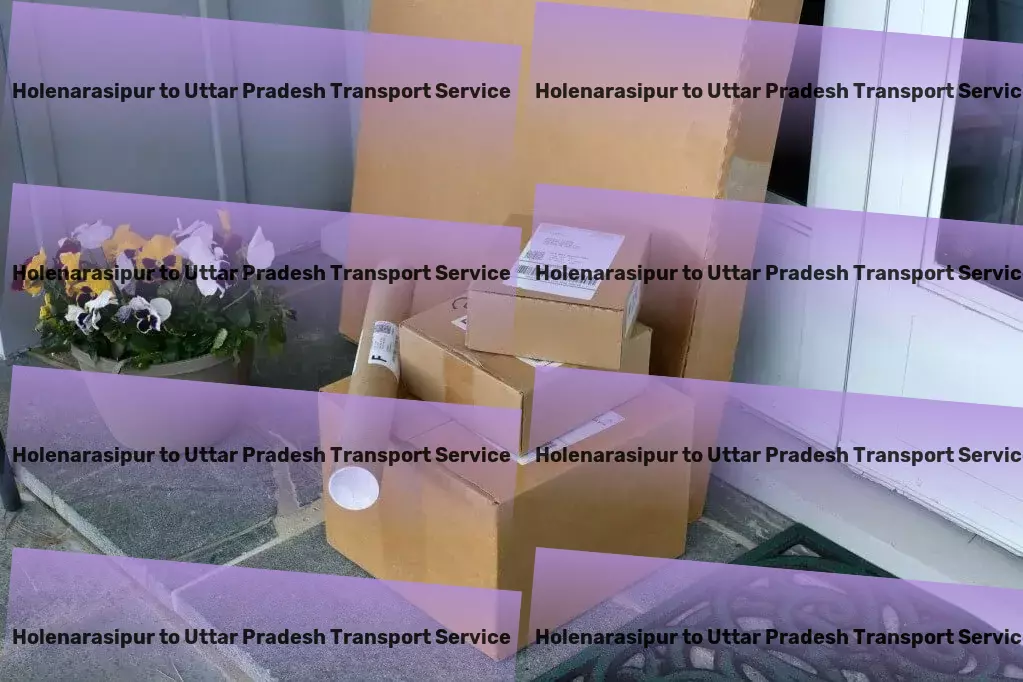 Holenarasipur to Uttar Pradesh Transport Large item logistics