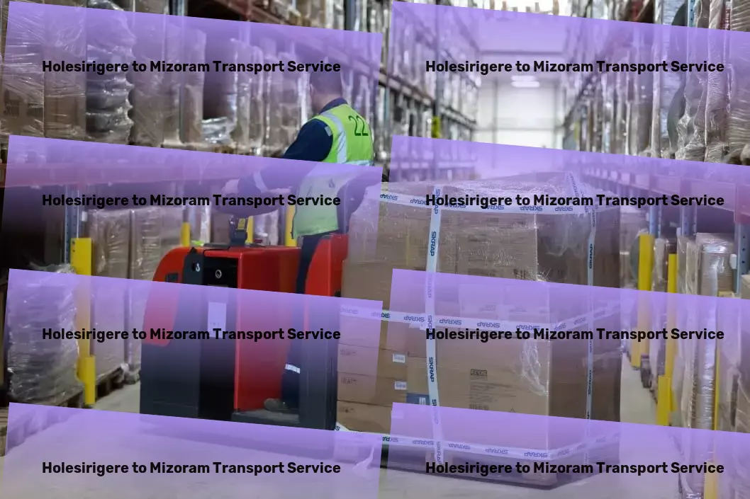 Holesirigere to Mizoram Transport Industrial package transport